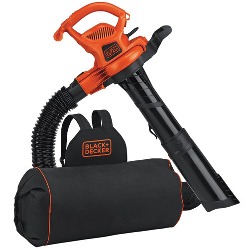 BLACK+DECKER 3-in-1 Electric Leaf Blower, Leaf Vacuum/Mulcher, Corded,  12-Amp (BV6600)