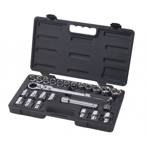  | GearWrench 891226 25-Piece 1/2 in. Drive SAE/Metric Pass-Thru Vortex Ratchet Set with Locking Flex GearRatchet Handle image number 0