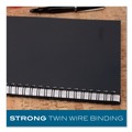 Office Jansan | Cambridge 06064 (80) 11 in. x 8.5 in. Sheets Action Planner Project-Management Format Wirebound Guided Business Notebook - Dark Gray Linen Cover image number 3