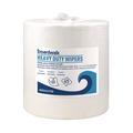 Office Jansan | Boardwalk HS475W 12 in. x 12 in. Heavy Duty Hydrospun Wipers - White (475/Roll) image number 0