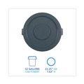 Cleaning & Janitorial Supplies | Boardwalk 1868182 Plastic Round Flat-Top Lid for 32 gal. Waste Receptacles - Gray image number 2
