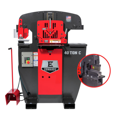 Metal Forming | Edwards ED9-40151022 115V 1 Phase 40 Ton Corded C Ironworker with 8 in. Brake image number 0