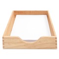 Just Launched | Carver CW07211 10.25 in. x 12.5 in. x 2.5 in. 1 Section Letter Size Hardwood Stackable Desk Tray - Oak image number 1