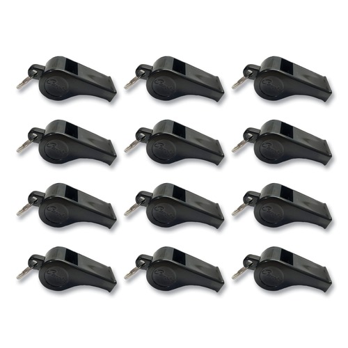 Outdoor Tools and Equipment | Champion Sports 601 Medium Weight Plastic Sports Whistle - Black (1-Dozen) image number 0