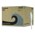Cutlery | Boardwalk BWKKNIHWPPWIW Heavyweight Wrapped Polypropylene Knife - White (1000/Carton) image number 0