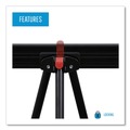 Office Jansan | MasterVision FLX09101MV Adjusts 35 in. to 64 in. High Telescoping Tripod Display Easel - Metal, Black image number 5