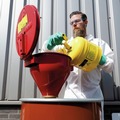 New Year New Savings! Save $25 off $150 | Justrite 8207 Self-Closing Cover 6 in. Flame Arrester Safety Drum Funnel image number 1