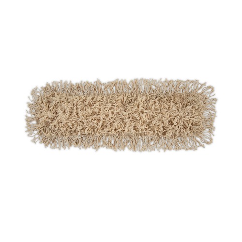 Mops | Boardwalk BWK1324 24 in. x 5 in. Industrial Hygrade Cotton Dust Mop Head - White image number 0