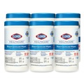  | Clorox Healthcare 30577 6 in. x 5 in. 1-Ply Bleach Germicidal Wipes - Unscented, White (150/Canister, 6 Canisters/Carton) image number 0