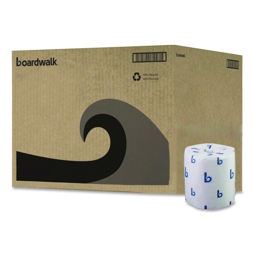 Cleaning & Janitorial Supplies | Boardwalk B6150 2-Ply Septic Safe 156.25 ft. Roll Length Toilet Tissue - White (96/Carton) image number 0