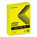 Cleaning & Janitorial Supplies | PrintWorks Professional 00101 8.5 in. x 11 in. 24 lbs. Text Weight Color Paper - Lemon Yellow (1-Ream) image number 0