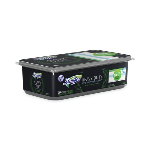Cleaning Cloths | Swiffer 76472 10 in. x 8 in. Heavy-Duty Wet Refill Cloths - Open Window Fresh (120/Carton) image number 0