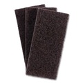 Cleaning Brushes | Boardwalk 7100359808 4.62 in. x 10 in. Heavy-Duty Utility Pad - Brown (10/Carton) image number 3