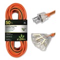 Office Electronics & Batteries | GoGreen Power GG-15150 50 ft. 15 Amps 14 AWG 3-Outlet Heavy Duty Extension Cord - Orange image number 0