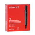 Customer Appreciation Sale - Save up to $60 off | Universal UNV07051 Broad Chisel Tip Black Ink Permanent Markers (1 Dozen) image number 0