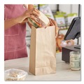 Food Service | Ross & Wallace Paper Products 100310 7 in. x 4.38 in. x 13.75 in. #10 Size Grocery Paper Bags - Kraft (2000/Bundle) image number 2