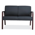  | Alera ALERL2219M Alera Reception Lounge Series Wood Loveseat, 44 7/8 X 26 1/8 X 33 Black/mahogany image number 2