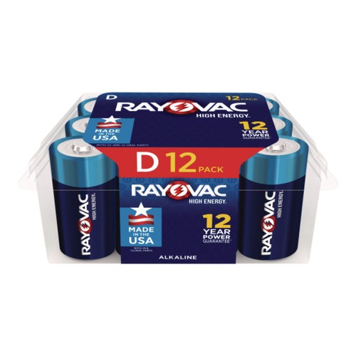 Office Electronics & Batteries | Rayovac 813-12PPK Alkaline D Batteries (12/Pack) image number 0
