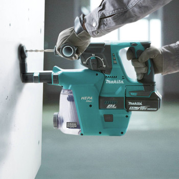 ROTARY HAMMERS | Makita XRH01ZWX 18V LXT Brushless Lithium-Ion SDS-PLUS 1 in. Cordless Rotary Hammer with HEPA Dust Extractor Attachment (Tool Only)