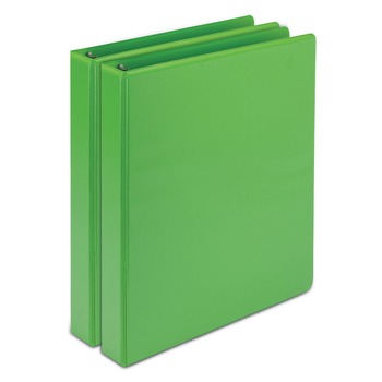 Samsill 11 in. x 8.5 in. 3 Rings 1 in. Capacity Earth&rsquo;s Choice Plant-Based Durable Fashion View Binder - Lime (2/Pack)