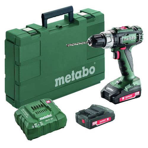 Drill Drivers | Metabo 602317520 18V SB 18 L Lithium-Ion Brushed 1/2 in. Cordless Hammer Drill Driver Kit (2 Ah) image number 0