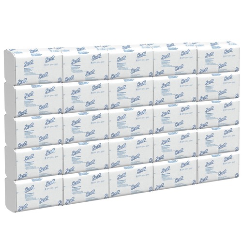 Paper Towels and Napkins | Scott 01960 7.8 in. x 12.4 in. 1-Ply Pro Scottfold Towels - White (175 Towels/Pack, 25 Packs/Carton) image number 0