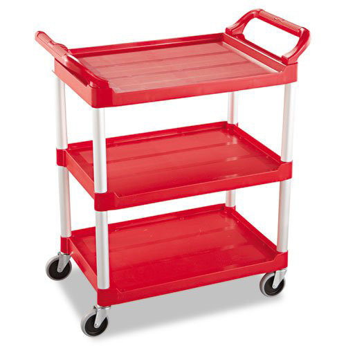 Utility Carts | Rubbermaid 342488RED 200 lb. Capacity 18-5/8 in. x 33-5/8 in. x 37-3/4 in. Service Cart (Red) image number 0