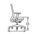 Office Furniture & Lighting | HON HONNR12SAMP13BT Nucleus Series 16.63 in. to 21.13 in. Seat Height Up to 300 lbs. Recharge Task Chair - Navy Seat, Black Back/Base image number 6