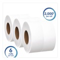 Cleaning & Janitorial Supplies | Scott 07827 Essential 3.55 in. x 2000 ft. 2-Ply Septic Safe JRT Extra Long Bathroom Tissue - White (6 Rolls/Carton) image number 3