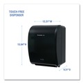 Paper Towel Holders | Boardwalk BWK33GREEN 12.31 x 9.31 x 15.94 Xtra Electronic Hand Towel Dispenser - Black (1/Carton) image number 4