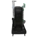 Cleaning Carts | Unger UNGCRTZN ZoneCleanRx 23.5 in. x 25 in. x 25 in. 3 Shelves Plastic Janitorial Carts - Black image number 2