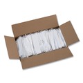 Cutlery | Boardwalk BWKFKTNSMWPSWH Mediumweight Fork/Knife/Napkin/Pepper/Salt/Spoon 6-Piece Plastic Cutlery Kit - White (250/Carton) image number 3