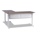Office Desks & Workstations | Alera ALEWSL5959WB 59.05 in. x 59.05 in. x 29.53 in. L-Shaped Writing Desk - Beigewood/White image number 0
