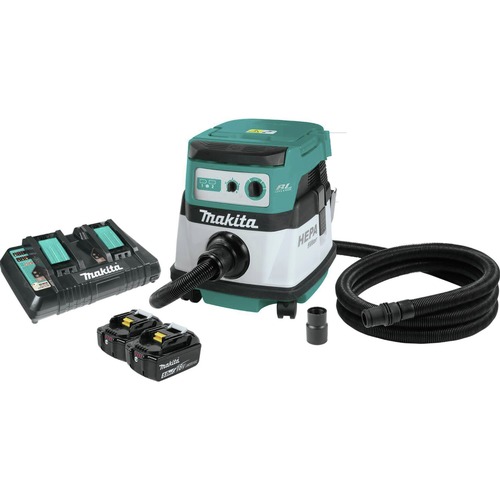 Dust Collectors | Factory Reconditioned Makita XCV07PTX-R 18V X2 (36V) LXT Brushless Lithium-Ion 2.1 Gallon Cordless HEPA Filter Dry Dust Extractor Kit with 2 Batteries (5 Ah) image number 0