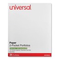 Office Jansan | Universal UNV56638EE 11 in. x 8.5 in. Embossed Leather Grain Paper 2-Pocket Portfolio - Dark Blue (25/Box) image number 0