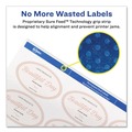 Office Jansan | Avery 22804 1.5 in. x 2.5 in. Oval Labels with Sure Feed and Easy Peel - Glossy White (180/Pack) image number 2