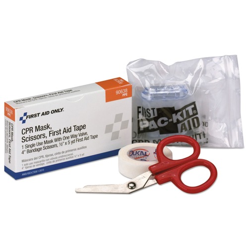 First Aid | First Aid Only 90638 24 Unit ANSI Class Aplus CPR Breather, Scissors, Tape Refill (1-Kit) image number 0
