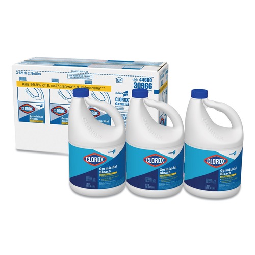Bleach | Clorox 30966 121 oz. Bottle Regular Concentrated Germicidal Bleach (3/Carton) image number 0