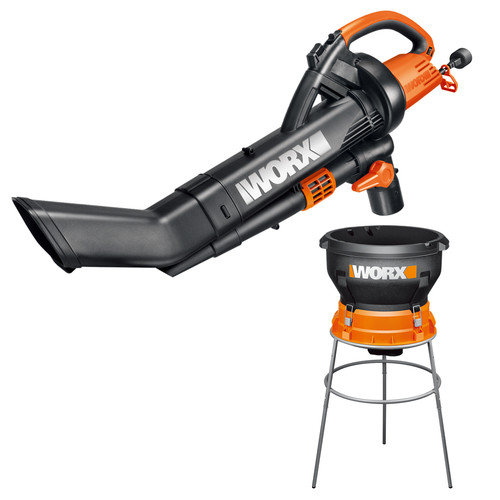 Outdoor Tools and Equipment | Worx WG430-509-BNDL Trivac 12 Amp 3-In-1 Vs Mulcher Blower Vacuum with Leaf Mulcher image number 0
