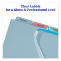 Office Jansan | Avery 12452 11 x 8.5 Print and Apply Index Maker Clear Label 5-Tab Dividers with Printable Label Strip - Assorted Tabs (5/Pack) image number 3