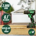 Drill Drivers | Metabo HPT DS18DEXM 18V MultiVolt Brushless Lithium-Ion Cordless Drill Driver Kit with 2 Batteries (2 Ah) image number 9