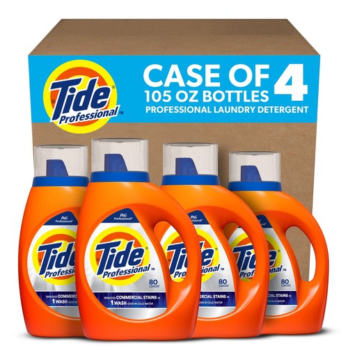 Cleaning & Janitorial Supplies | Tide Professional 80782106 105 oz Commercial HE Liquid Laundry Detergent (4/Carton) image number 0
