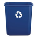 Trash & Waste Bins | Boardwalk TCIND712BLR 7 Gallon Polypropylene Recycling Container - Blue image number 2