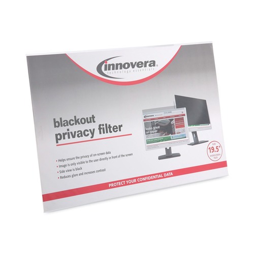  | Innovera IVRBLF195W 16:9 Aspect Ratio Blackout Privacy Monitor Filter for 19.5 in. Widescreen Flat Panel Monitor image number 0