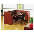 Alera ALEVA327236MC Valencia Series 71 in. x 35.5 in. x 29.5 in. to 42.5 in. Reception Desk with Transaction Counter - Medium Cherry image number 5