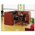  | Alera ALEVA327236MC Valencia Series 71 in. x 35.5 in. x 29.5 in. to 42.5 in. Reception Desk with Transaction Counter - Medium Cherry image number 5