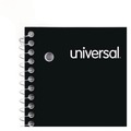 Notebooks & Pads | Universal UNV66620 10.5 in. x 8 in. 1-Subject Wide/Legal Rule Wirebound Notebook - Black Cover image number 1