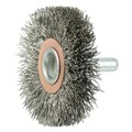  | Weiler 17611 .0118 in. Stainless Steel Fill 1/4 in. Stem 2 in. Narrow Face Stem-Mounted Crimped Wire Wheel image number 2