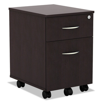 Alera Valencia Series 15.88 in. x 19.13 in. x 22.88 in. Mobile Box/File Pedestal - Espresso