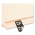 Labels | Smead 68325 "25-in 0.75 in. x 1.5 in. Yearly End Tab File Folder Labels - Black (1-Roll) image number 2